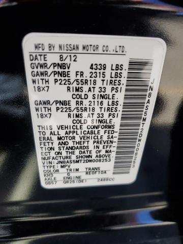 Photo 11 VIN: JN8AS5MT2DW008253 - NISSAN ROGUE S 