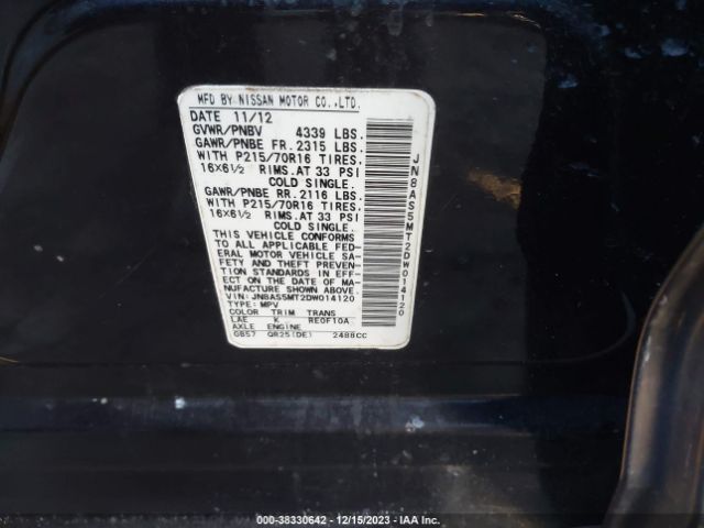 Photo 8 VIN: JN8AS5MT2DW014120 - NISSAN ROGUE 