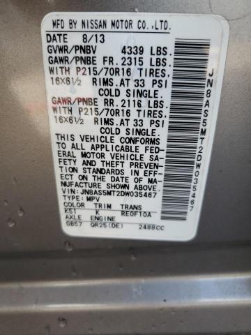 Photo 12 VIN: JN8AS5MT2DW035467 - NISSAN ROGUE S 