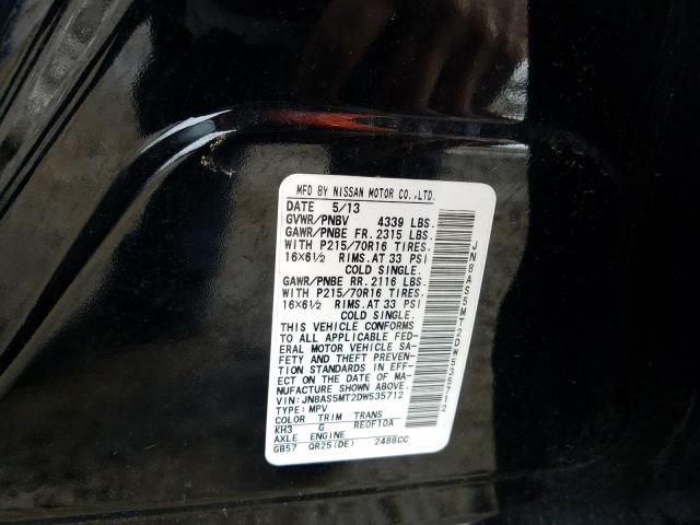 Photo 9 VIN: JN8AS5MT2DW535712 - NISSAN ROGUE S 