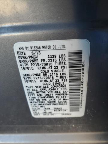 Photo 12 VIN: JN8AS5MT2DW536830 - NISSAN ROGUE S 