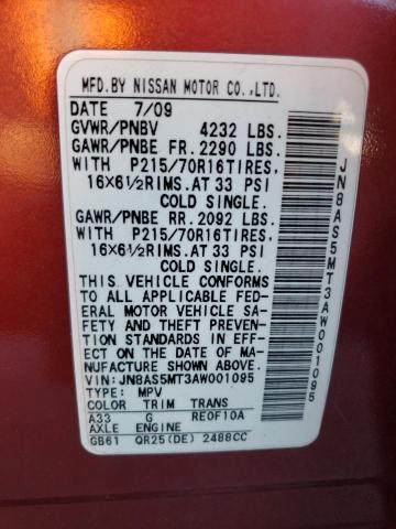 Photo 12 VIN: JN8AS5MT3AW001095 - NISSAN ROGUE 