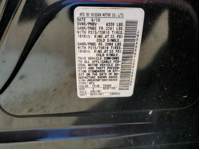 Photo 12 VIN: JN8AS5MT3BW156098 - NISSAN ROGUE S 