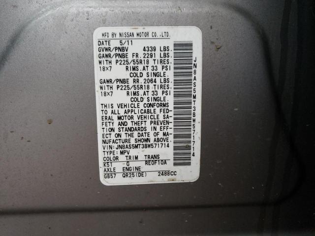 Photo 13 VIN: JN8AS5MT3BW571714 - NISSAN ROGUE S 