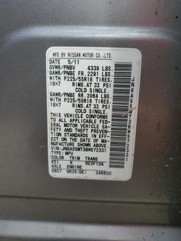 Photo 13 VIN: JN8AS5MT3BW572331 - NISSAN ROGUE S 