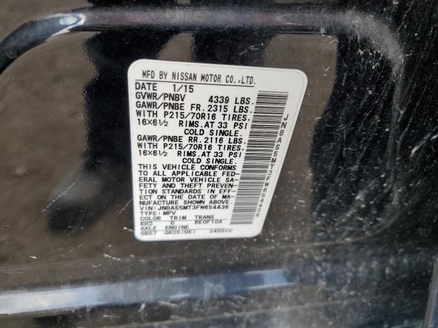 Photo 12 VIN: JN8AS5MT3FW654436 - NISSAN ROGUE 