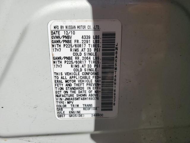 Photo 11 VIN: JN8AS5MT4BW169376 - NISSAN ROGUE S 