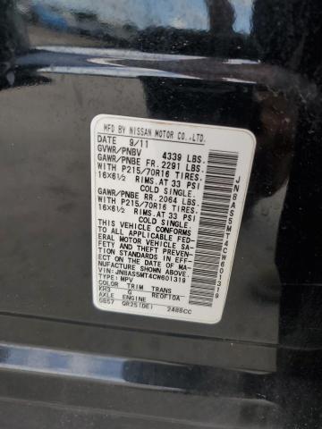 Photo 12 VIN: JN8AS5MT4CW601319 - NISSAN ROGUE S 