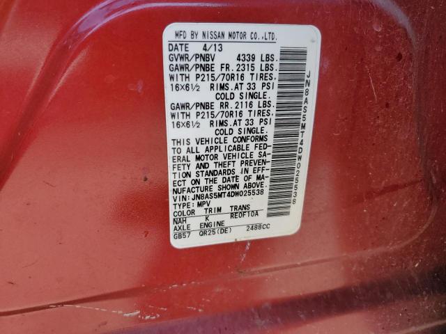 Photo 12 VIN: JN8AS5MT4DW025538 - NISSAN ROGUE 