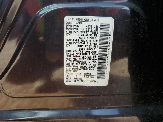 Photo 13 VIN: JN8AS5MT4DW034871 - NISSAN ROGUE S 