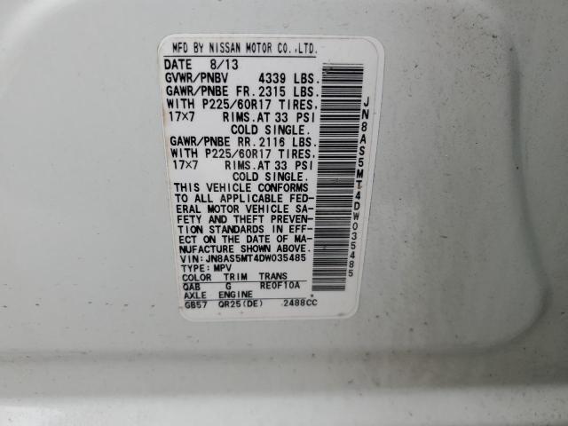 Photo 13 VIN: JN8AS5MT4DW035485 - NISSAN ROGUE S 