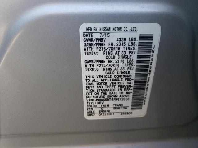 Photo 12 VIN: JN8AS5MT4FW672556 - NISSAN ROGUE 