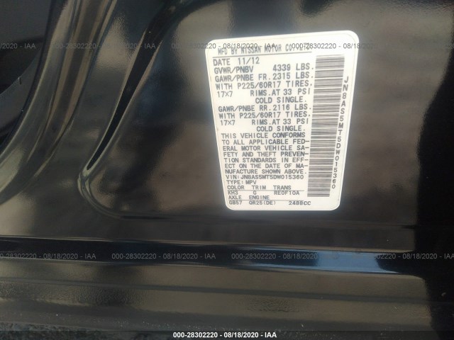 Photo 8 VIN: JN8AS5MT5DW015360 - NISSAN ROGUE 