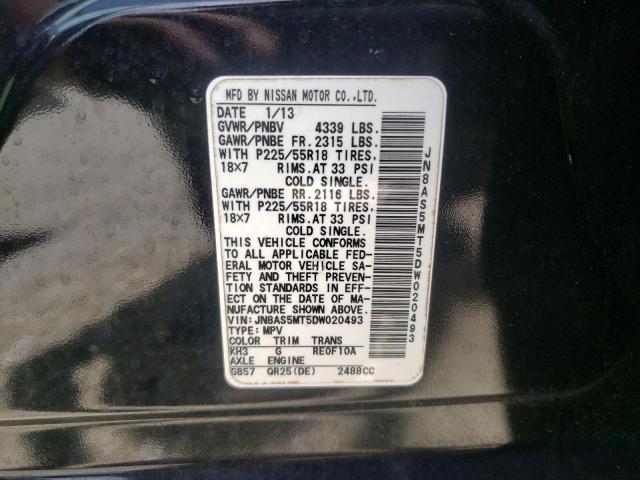 Photo 9 VIN: JN8AS5MT5DW020493 - NISSAN ROGUE S 