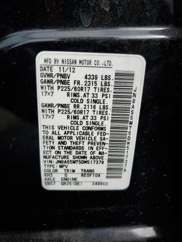 Photo 12 VIN: JN8AS5MT5DW517379 - NISSAN ROGUE S 