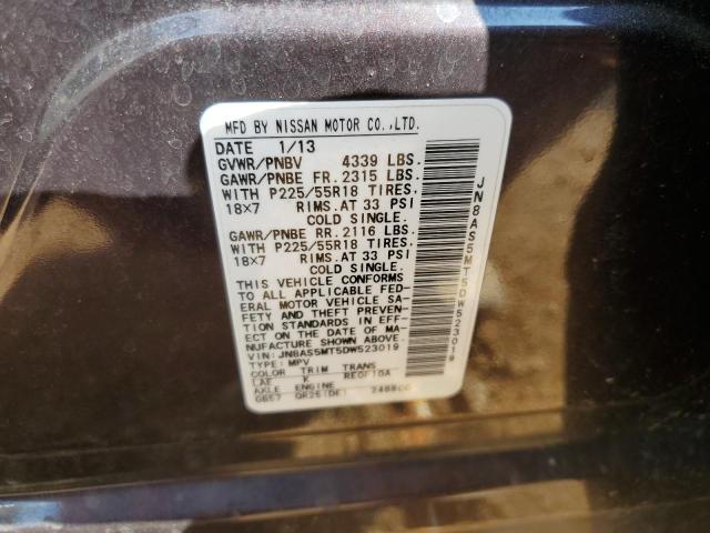 Photo 12 VIN: JN8AS5MT5DW523019 - NISSAN ROGUE S 