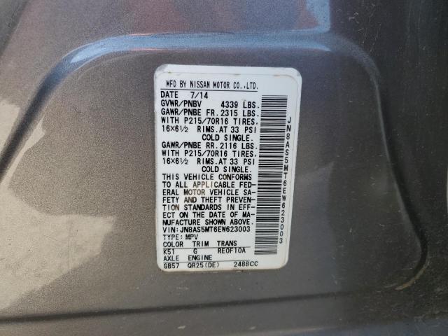 Photo 11 VIN: JN8AS5MT6EW623003 - NISSAN ROGUE SELE 