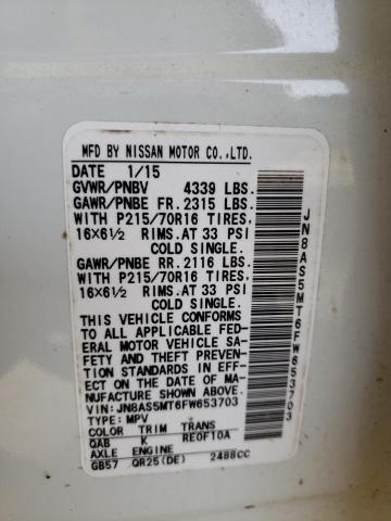 Photo 9 VIN: JN8AS5MT6FW653703 - NISSAN ROGUE SELE 