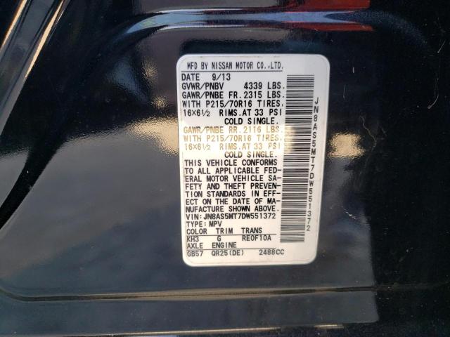 Photo 9 VIN: JN8AS5MT7DW551372 - NISSAN ROGUE S 