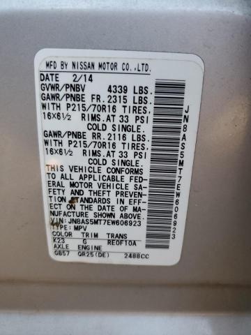 Photo 12 VIN: JN8AS5MT7EW606923 - NISSAN ROGUE SELE 