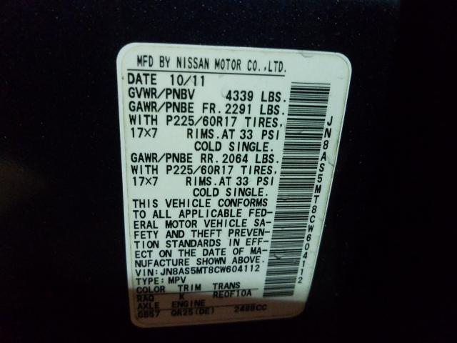 Photo 9 VIN: JN8AS5MT8CW604112 - NISSAN ROGUE S 