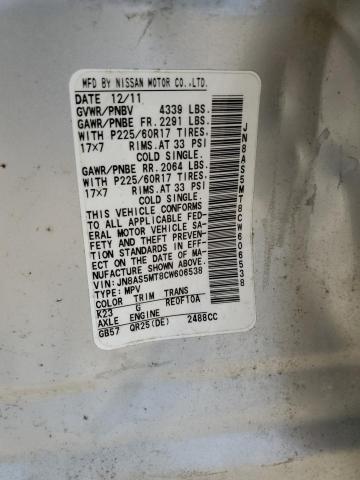 Photo 12 VIN: JN8AS5MT8CW606538 - NISSAN ROGUE 