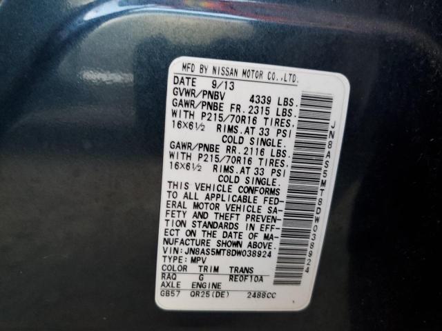 Photo 9 VIN: JN8AS5MT8DW038924 - NISSAN ROGUE S 