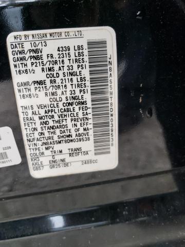 Photo 12 VIN: JN8AS5MT8DW039538 - NISSAN ROGUE 