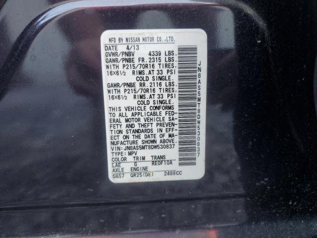 Photo 12 VIN: JN8AS5MT8DW530837 - NISSAN ROGUE S 