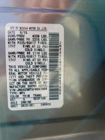 Photo 12 VIN: JN8AS5MT8FW667084 - NISSAN ROGUE 