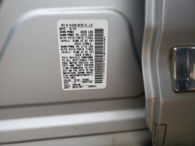 Photo 12 VIN: JN8AS5MT8FW669711 - NISSAN ROGUE SELE 