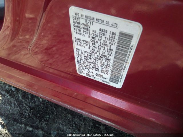 Photo 8 VIN: JN8AS5MT9BW180972 - NISSAN ROGUE 