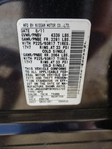 Photo 12 VIN: JN8AS5MT9CW252755 - NISSAN ROGUE 