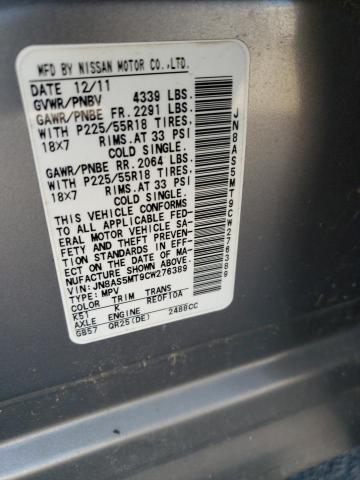 Photo 9 VIN: JN8AS5MT9CW276389 - NISSAN ROGUE S 