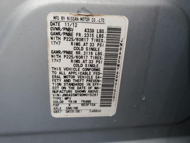 Photo 13 VIN: JN8AS5MT9DW015281 - NISSAN ROGUE S 