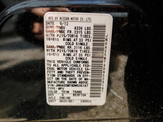 Photo 12 VIN: JN8AS5MT9DW508197 - NISSAN ROGUE 