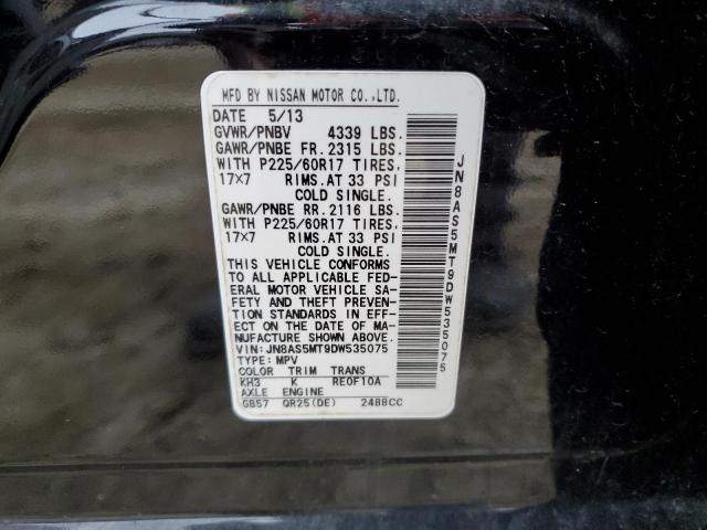 Photo 12 VIN: JN8AS5MT9DW535075 - NISSAN ROGUE 