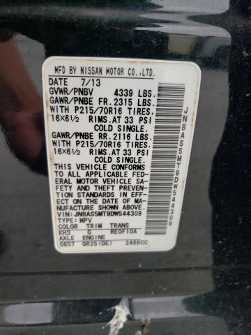 Photo 11 VIN: JN8AS5MT9DW544309 - NISSAN ROGUE 