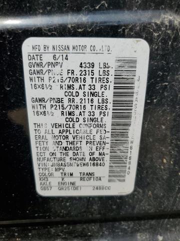 Photo 12 VIN: JN8AS5MT9EW616840 - NISSAN ROGUE SELE 