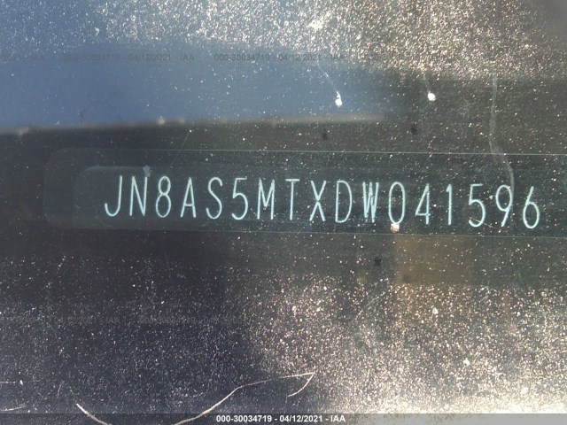 Photo 8 VIN: JN8AS5MTXDW041596 - NISSAN ROGUE 