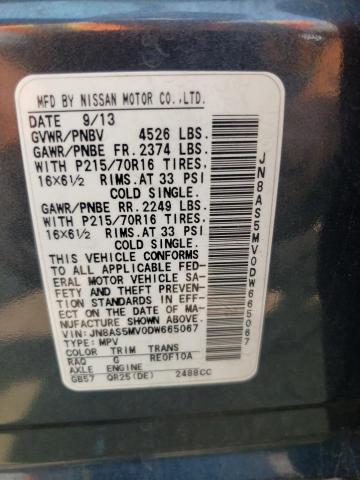 Photo 11 VIN: JN8AS5MV0DW665067 - NISSAN ROGUE 