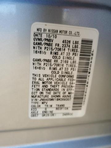 Photo 12 VIN: JN8AS5MV1BW269307 - NISSAN ROGUE S 