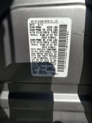 Photo 12 VIN: JN8AS5MV1BW679783 - NISSAN ROGUE S 