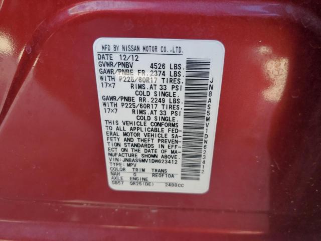 Photo 11 VIN: JN8AS5MV1DW623412 - NISSAN ROGUE S 