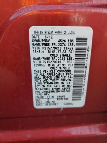 Photo 12 VIN: JN8AS5MV2DW102067 - NISSAN ROGUE S 