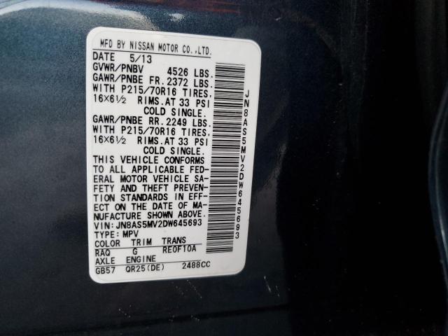 Photo 11 VIN: JN8AS5MV2DW645693 - NISSAN ROGUE 