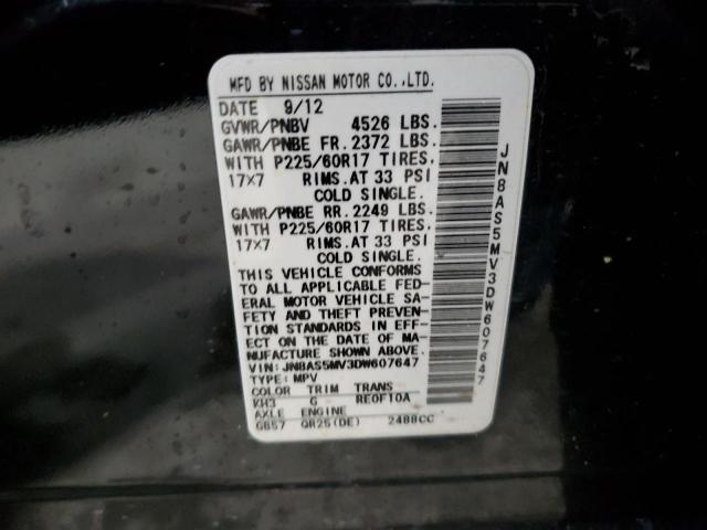 Photo 12 VIN: JN8AS5MV3DW607647 - NISSAN ROGUE 