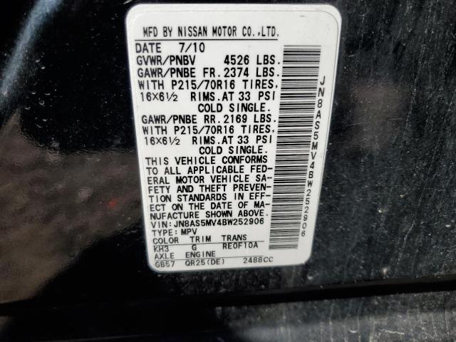 Photo 12 VIN: JN8AS5MV4BW252906 - NISSAN ROGUE 