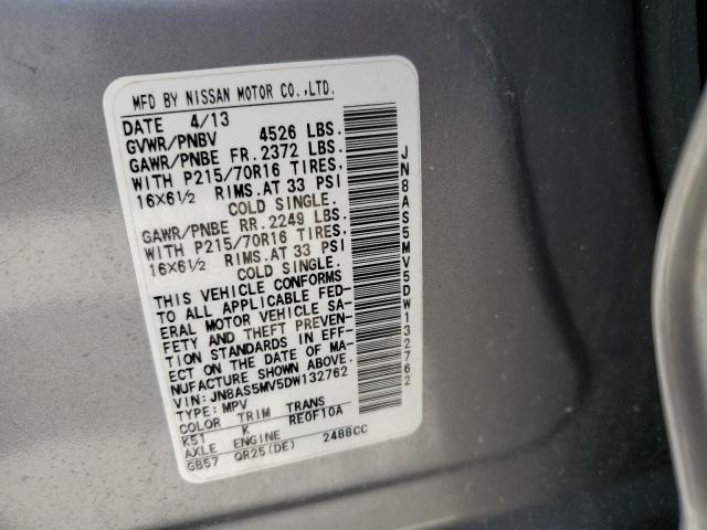 Photo 13 VIN: JN8AS5MV5DW132762 - NISSAN ROGUE S 