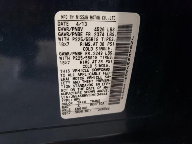 Photo 12 VIN: JN8AS5MV5DW134334 - NISSAN ROGUE S 